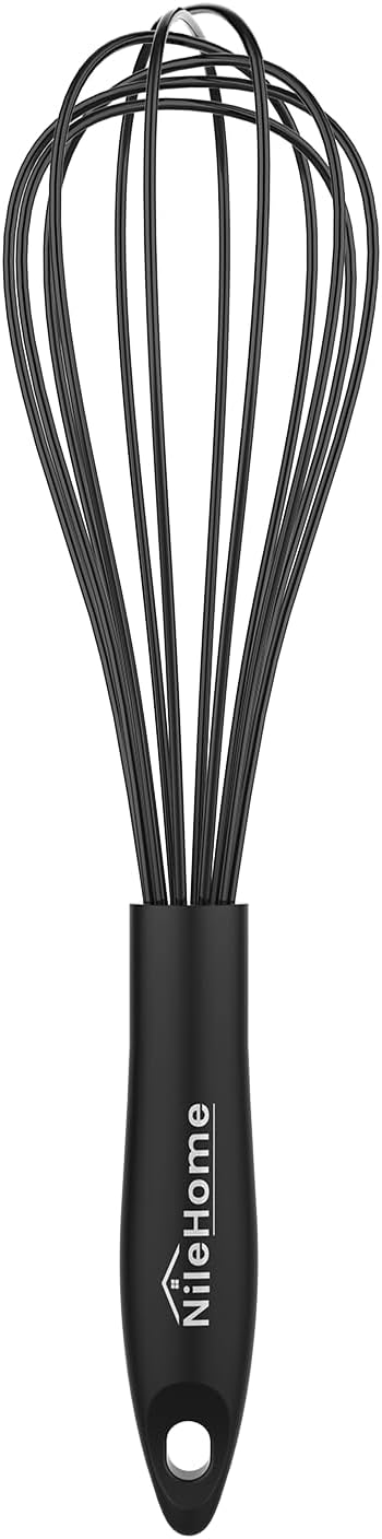 NileHome Silicone Whisk 10" Kitchen Whisk Kitchen Wisk Wire Whisks by NileHome