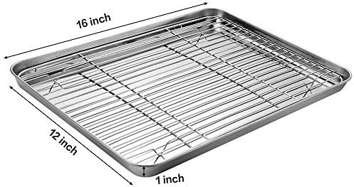 M MCIRCO Baking Sheet with Cooling Rack, Set of 6