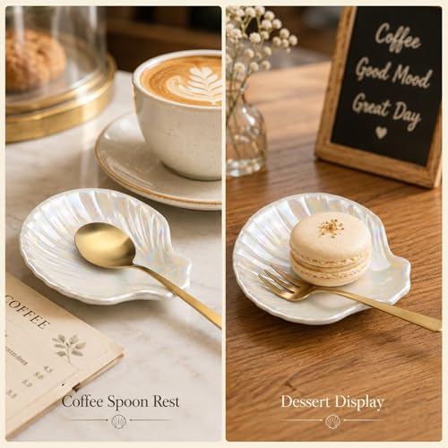 Ceramic Spoon Rest, Cute Coffee Spoons Holder for Kitchen Counter