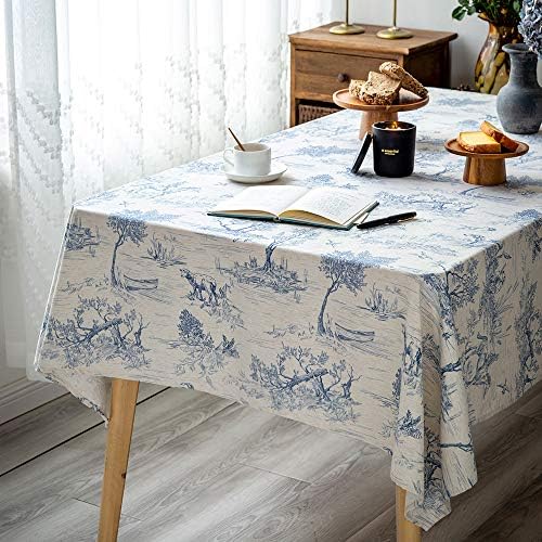 GLORY SEASON Rustic Tablecloth Classic French Village Printed Linen