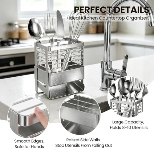 Utensil Drying Holder, Stainless Steel Silverware Drying Rack