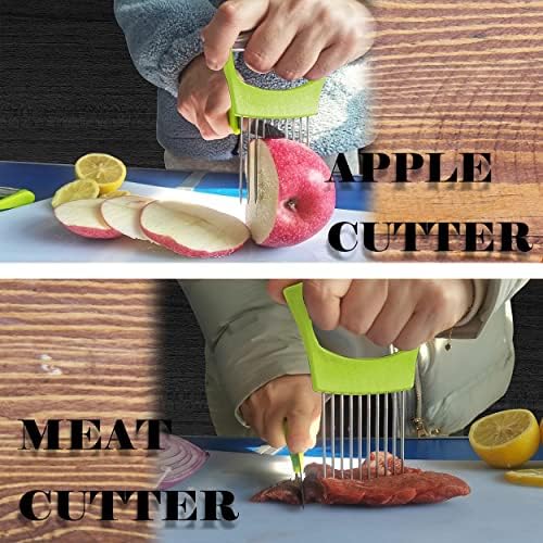 2-PCS Onion Holder for Slicing, Green