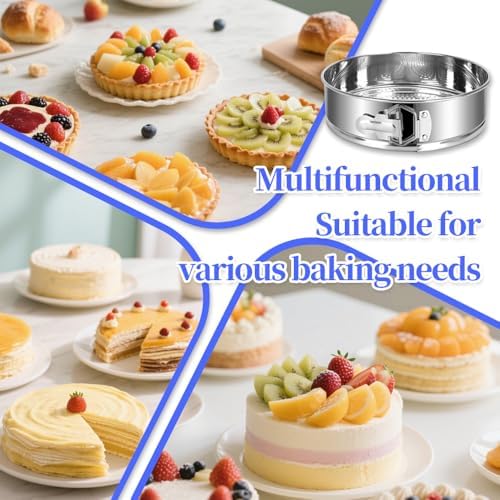 9Inch Steel Cheesecake Springform Cake Pan with 30Pcs Parchment Paper