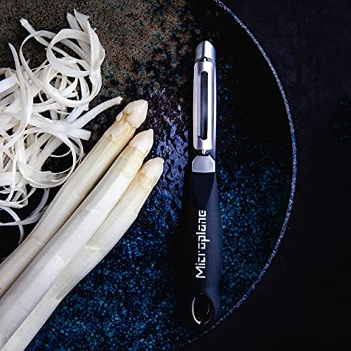 Microplane Stainless Steel Professional Swivel Peeler, Sharp Blade for