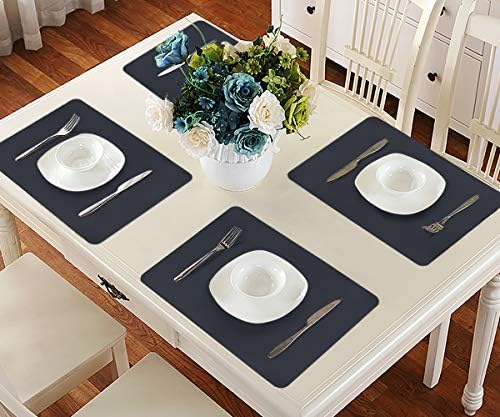 Webake Silicone Placemats Set of 4, 17.5 x 11.4 Inch