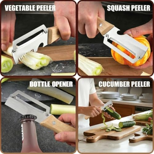 Multifunctional Vegetable Peeler Set, 2 Pack Ultra Sharp Stainless