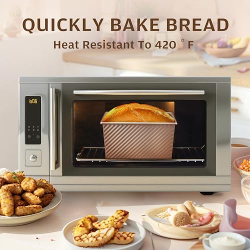 KITESSENSU Pullman Loaf Pan with Lid, 1 lb Dough Capacity Non-Stick