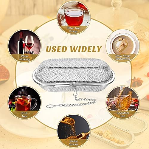 Hoolerry 3 Pcs Large Tea Ball Infusers, Loose Leaf Tea Strainers