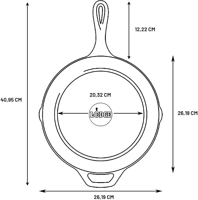 Lodge Cast Iron Skillet with Red Silicone Hot Handle Holder, 10.25-inch - Image 3