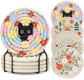 Drink Coasters Set of 4 - Cute Absorbent Cup Coasters for Drinks