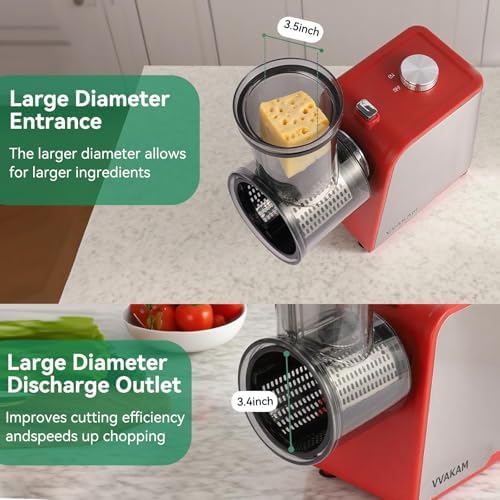 5-in-1 Electric Cheese Grater, 300W, Black