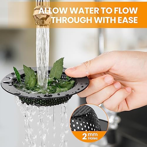 Huntonry 2-Pack Kitchen Sink Drain Strainers, 4.5-Inch