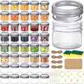 STARSIDE 4oz Glass Mason Jars, 40-Pack with Lids