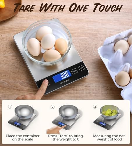 33lb Food Scale, NASA-Grade Digital Kitchen Scale, Precisely Measures