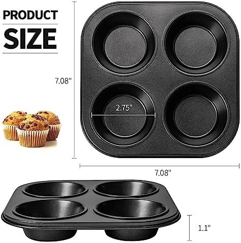 Yomvzake Air Fryer Muffin Pan, 2 Pack Cupcake Molds for Air Fryer