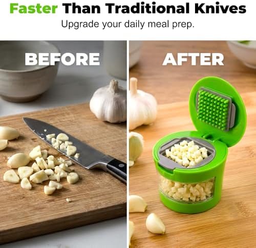 Mini Hand Garlic Mincer and Press with Collection Container (2)