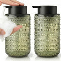 Green Glass Foaming Soap Dispenser, 2 Pack Vintage Foam Hand Soap