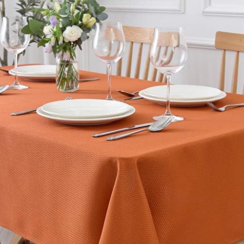maxmill Textured Rectangle Tablecloth Water Resistant Wrinkle Free