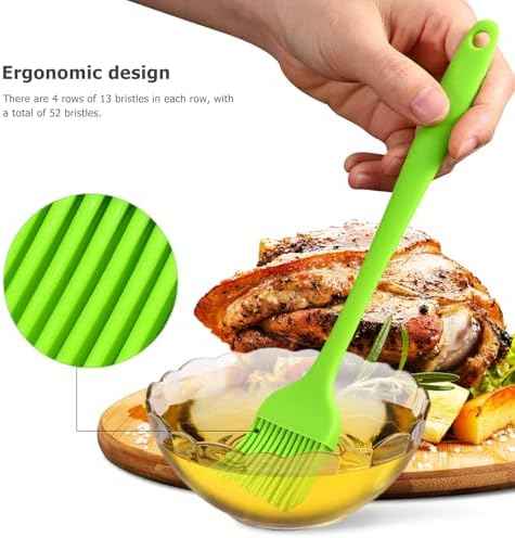 6pcs Silicone Pastry Brush Set, Heat Resistant Oil Brushes for Baking