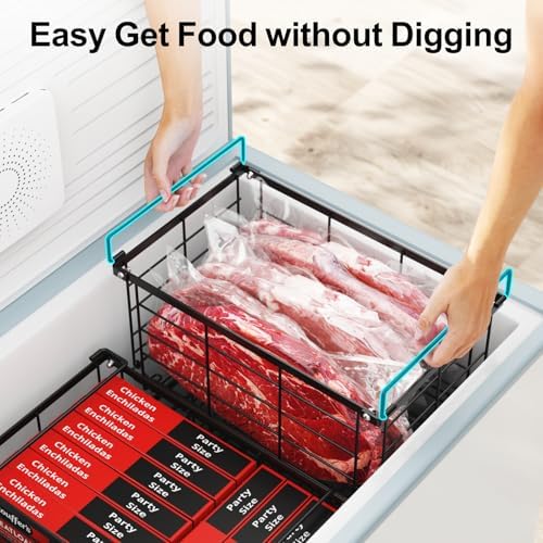 iSPECLE Chest Freezer Organizer - Large Baskets for 5 to 7 Cu.Ft