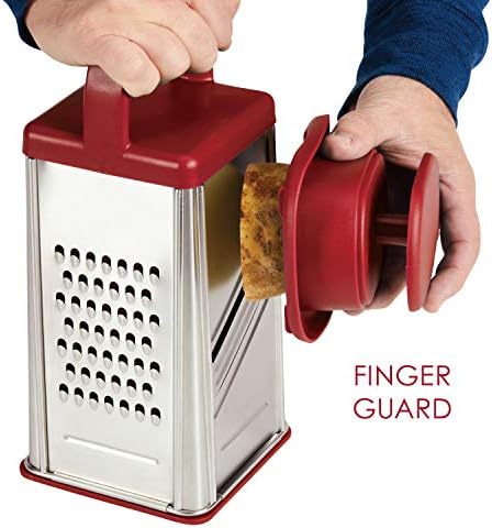 Rachael Ray Stainless Steel Box Grater, Red