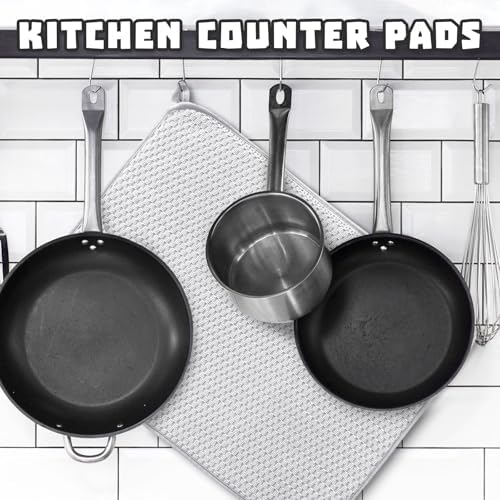 2Pcs XXL Dish Drying Mat,Absorbent Microfiber Dish Drainer
