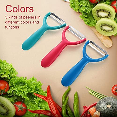 Y Peeler Set of 3 - Caperci kitchen 3-Piece Vegetable Peelers with