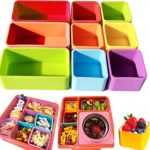 IELEK Silicone Lunch Box Dividers Reusable Non-Toxic, BPA Free