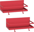 Magnetic Spice Rack Organizer Refrigerator Spice Storage Shelf（Red 2 pack by Hoopoton