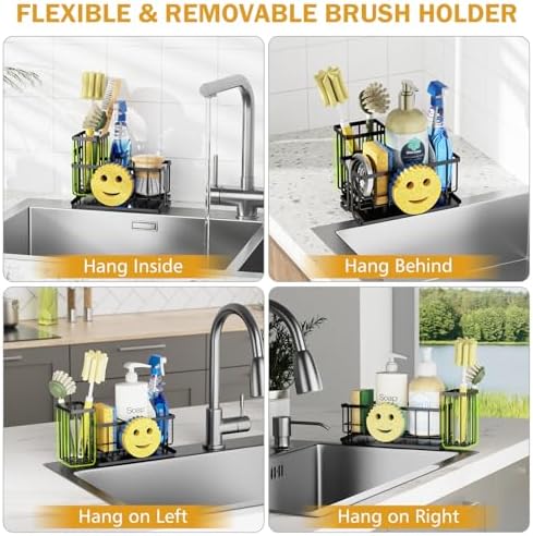 Epicano Black Sink Caddy Sponge Holder