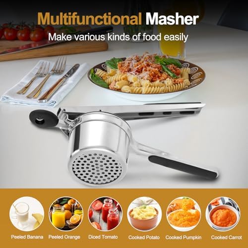 AHFLRITO Potato ricer, Heavy Duty Ricer for Mashed Potatoes, Large