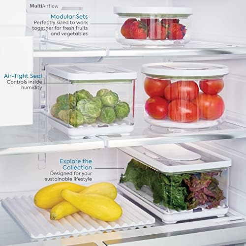 iDesign Fridge Produce Bin, Clear/White