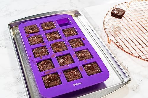 Bakerpan Silicone Brownie Pan with Dividers, Non-Stick - 1.5 Inch Set