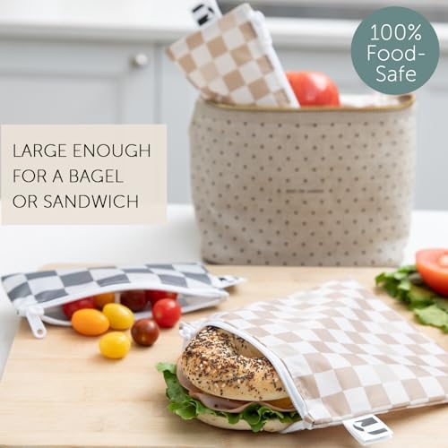 Roamio Reusable Snack Bags, 4-Pack, Fabric