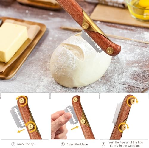 DOITOOL Bread Lame Tool - Stainless Steel Bread Lame Dough Scoring