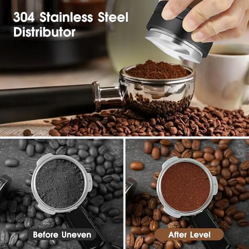 Reoszeank 51mm Espresso Accessories Kit, Distributor, Tamper, Dosing
