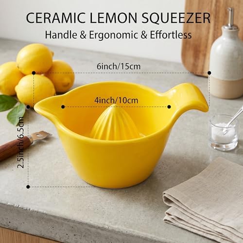 4-Inch Ceramic Lemon Squeezer with Handle