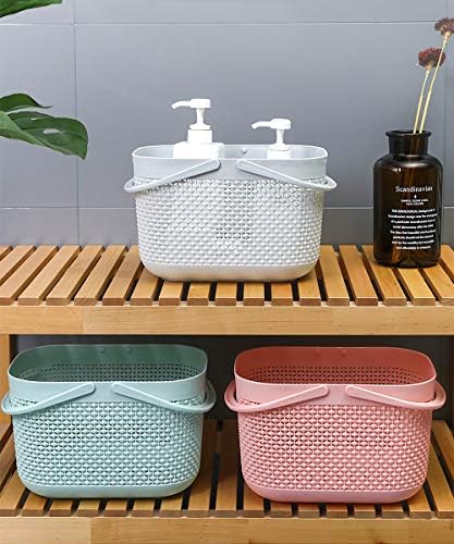 Plastic Portable Shower Caddy Basket, Storage Organizer with Handle