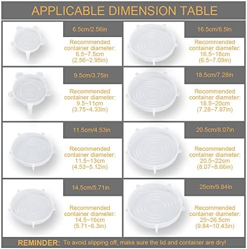 LELE LIFE Silicone Stretch Lids, 4 Pack, 3.75in