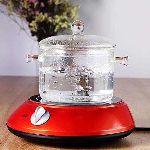 Glass Saucepan with Cover, 1.5L/50 FL OZ Heat-resistant Glass Stovetop