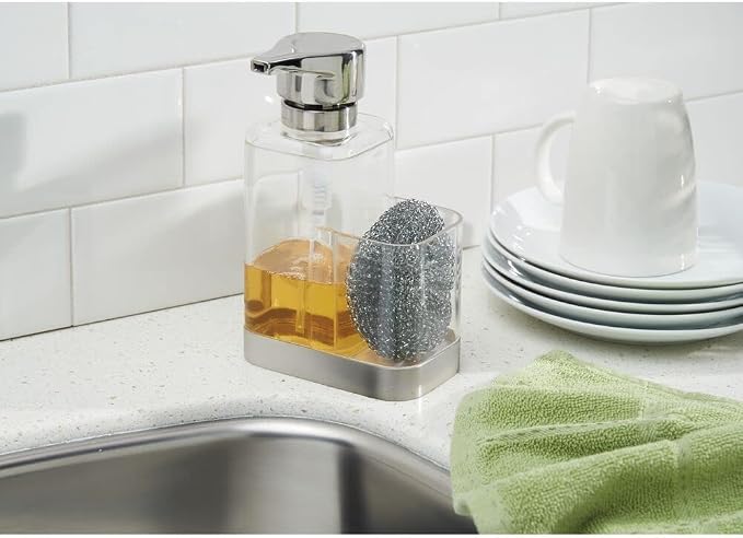 mDesign Modern Plastic Kitchen Sink Countertop Liquid Hand Soap Dispenser Pump - Image 2