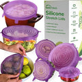Reusable Silicone Stretch Lids, 7 Pack, Purple