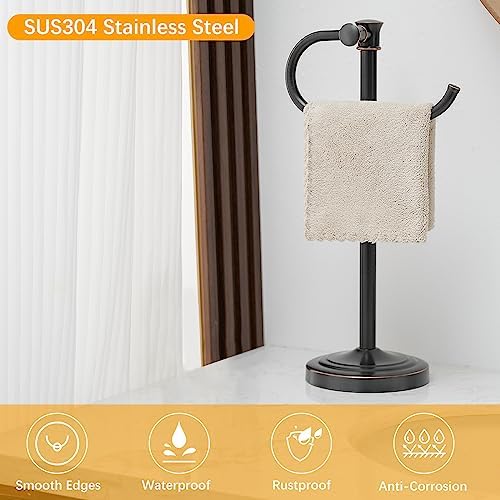 BESy Countertop Hand Towel Holder, Oil Rubbed Bronze