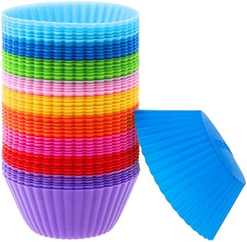 54 Pack Silicone Muffin Cups, Selizo Silicone Cupcake Baking Cups