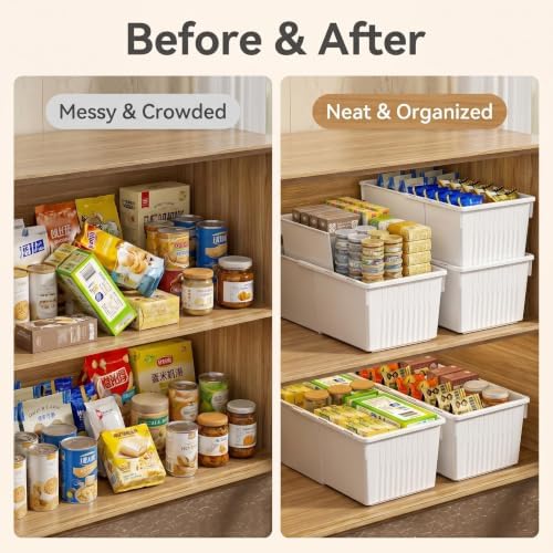 Extendable Drawer Organizer Expandable Storage Bins for Kitchen Pantry