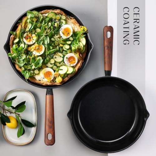 CAROTE 21pcs Ceramic Cookware Set, Pots and Pans Set