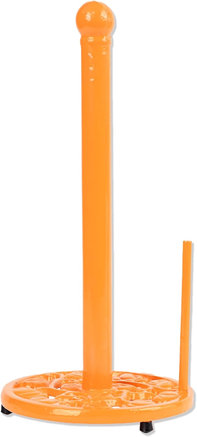 Orange Cast Iron Paper Towel Holder by Minluful