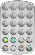 Wilton Recipe Right Mini Muffin Tin, 24 Cup, Non Stick, Steel