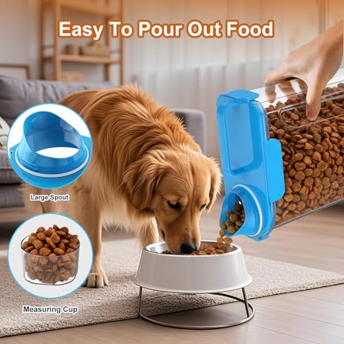 Uppetly Dog Cat Food Storage Container, 5-7Lbs Pet Food Containers