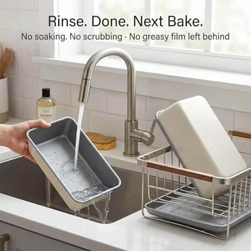 2 Pack 9x5 Inch Loaf Pan, Heavy Duty Nonstick Bread Pans for Baking